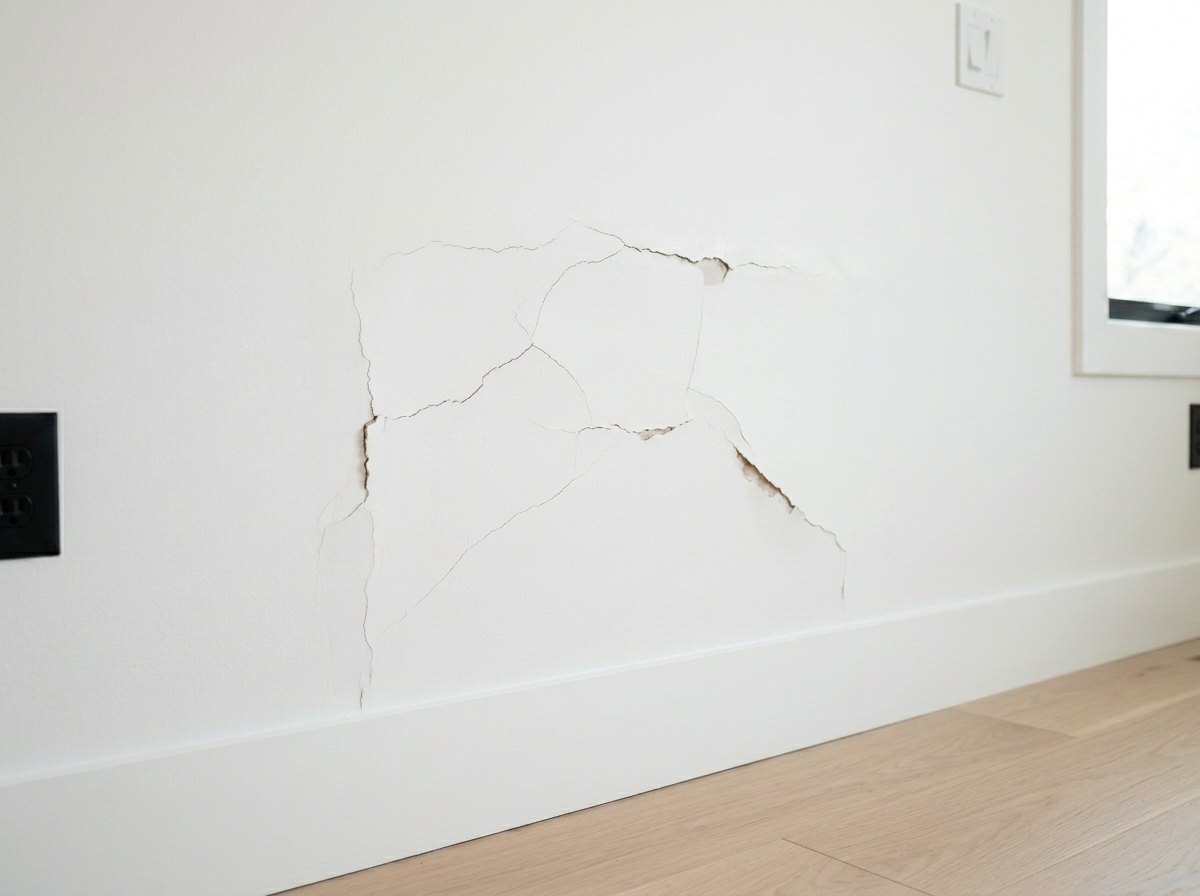 Drywall patch before
