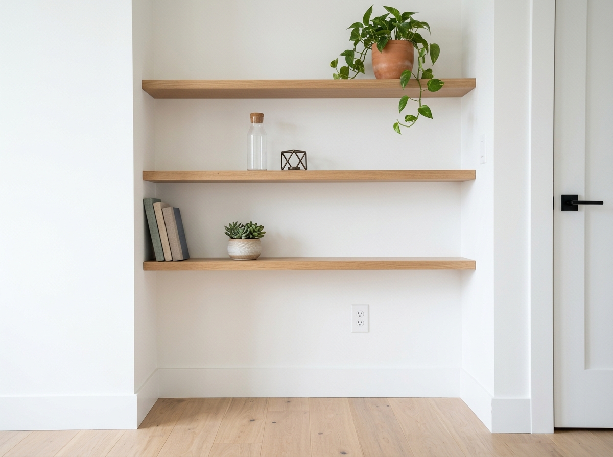 Mounted shelving after